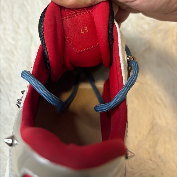 Christian Louboutin Men's Red and Blue Trainers 
Size 10 1/2 - Picture 13 of 14